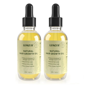 Lemcuh Natural Hair Growth Oil (2 Bottle Set)