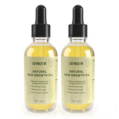 Lemcuh Natural Hair Growth Oil (2 Bottle Set)