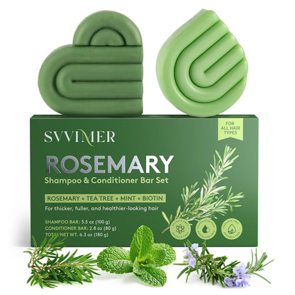 Svvimer Rosemary Biotin Shampoo & Conditioner Bars