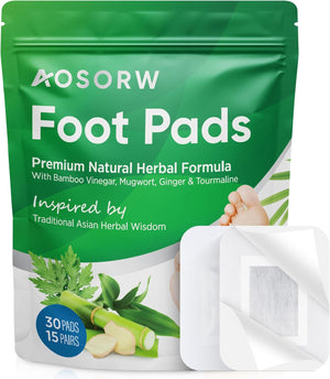 AOSORW Natural Foot Pads for Detox & Sleep – 30 Count