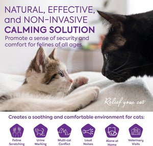 TopSum Cat Pheromone Calming Diffuser — Soothing & Stress-Relief for Cats, Premium 2-Pack (Purple)