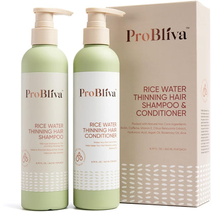 ProBliva Rice Rice Water Thinning Hair Shampoo & Conditioner Set