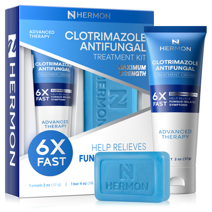 Hermon Clotrimazole Antifungal Treatment Cream & Soap Kit