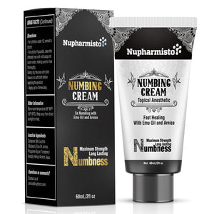 Nupharmisto Pain-Free Tattoo Numbing Cream - Maximum Strength, 60mL / 2 fl oz